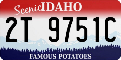 ID license plate 2T9751C