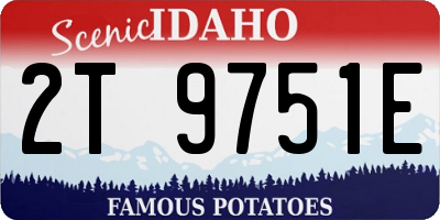ID license plate 2T9751E