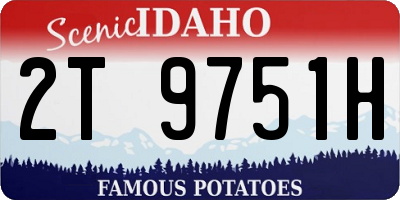 ID license plate 2T9751H