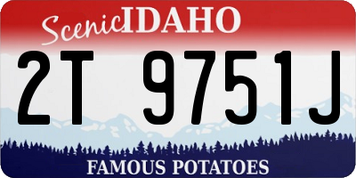 ID license plate 2T9751J