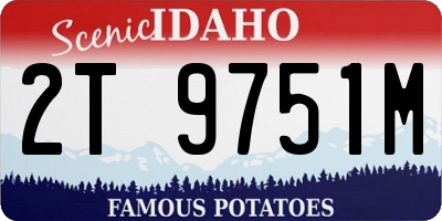 ID license plate 2T9751M