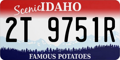 ID license plate 2T9751R