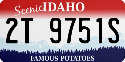 ID license plate 2T9751S