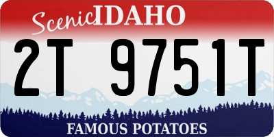 ID license plate 2T9751T