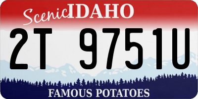 ID license plate 2T9751U