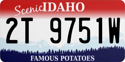 ID license plate 2T9751W