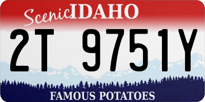 ID license plate 2T9751Y