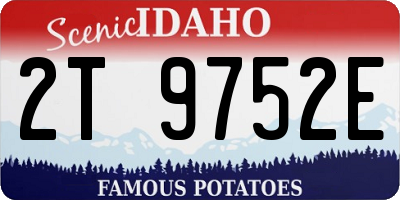 ID license plate 2T9752E