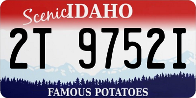 ID license plate 2T9752I