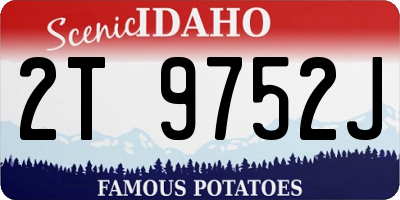 ID license plate 2T9752J