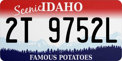 ID license plate 2T9752L