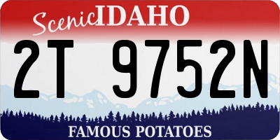 ID license plate 2T9752N