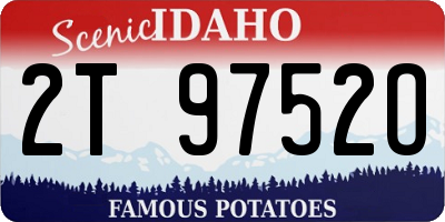 ID license plate 2T9752O