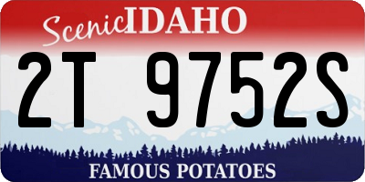 ID license plate 2T9752S