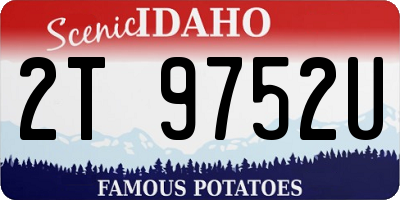 ID license plate 2T9752U