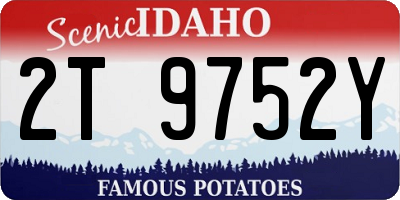 ID license plate 2T9752Y