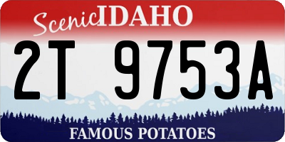 ID license plate 2T9753A