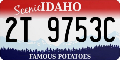 ID license plate 2T9753C