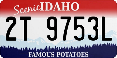 ID license plate 2T9753L