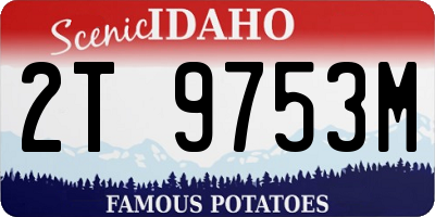 ID license plate 2T9753M