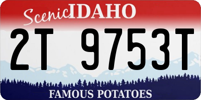 ID license plate 2T9753T