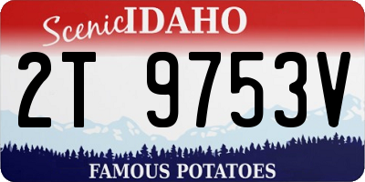 ID license plate 2T9753V