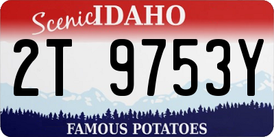 ID license plate 2T9753Y