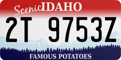 ID license plate 2T9753Z