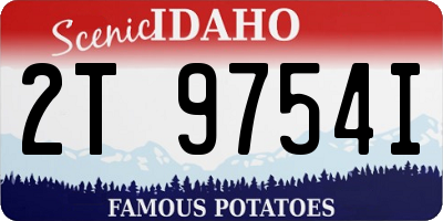 ID license plate 2T9754I