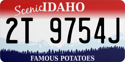 ID license plate 2T9754J