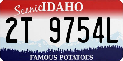 ID license plate 2T9754L