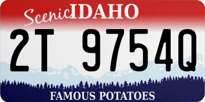 ID license plate 2T9754Q