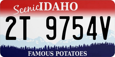 ID license plate 2T9754V