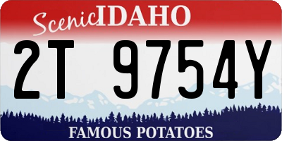 ID license plate 2T9754Y