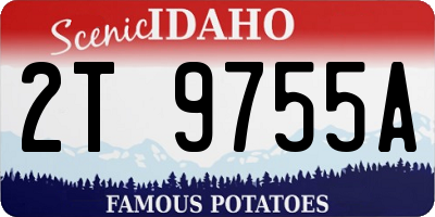 ID license plate 2T9755A