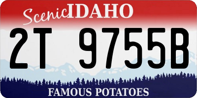 ID license plate 2T9755B