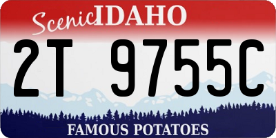 ID license plate 2T9755C