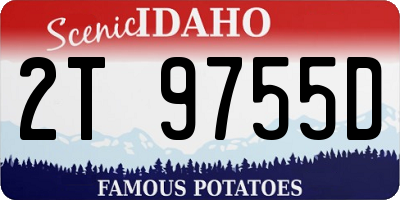 ID license plate 2T9755D