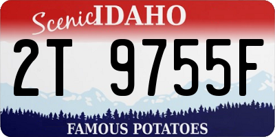 ID license plate 2T9755F