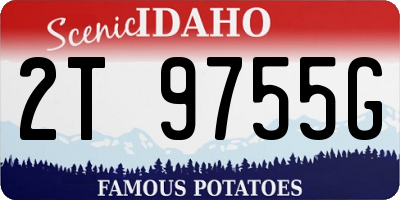 ID license plate 2T9755G