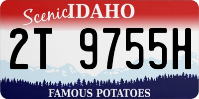 ID license plate 2T9755H