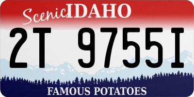 ID license plate 2T9755I