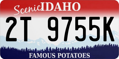 ID license plate 2T9755K