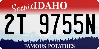 ID license plate 2T9755N