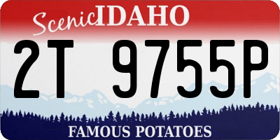 ID license plate 2T9755P