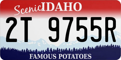 ID license plate 2T9755R