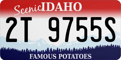 ID license plate 2T9755S