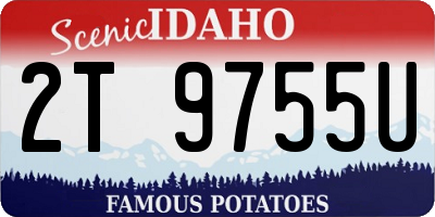 ID license plate 2T9755U