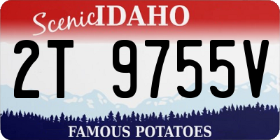 ID license plate 2T9755V