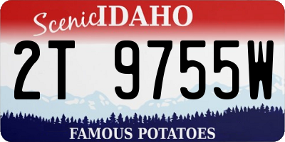 ID license plate 2T9755W